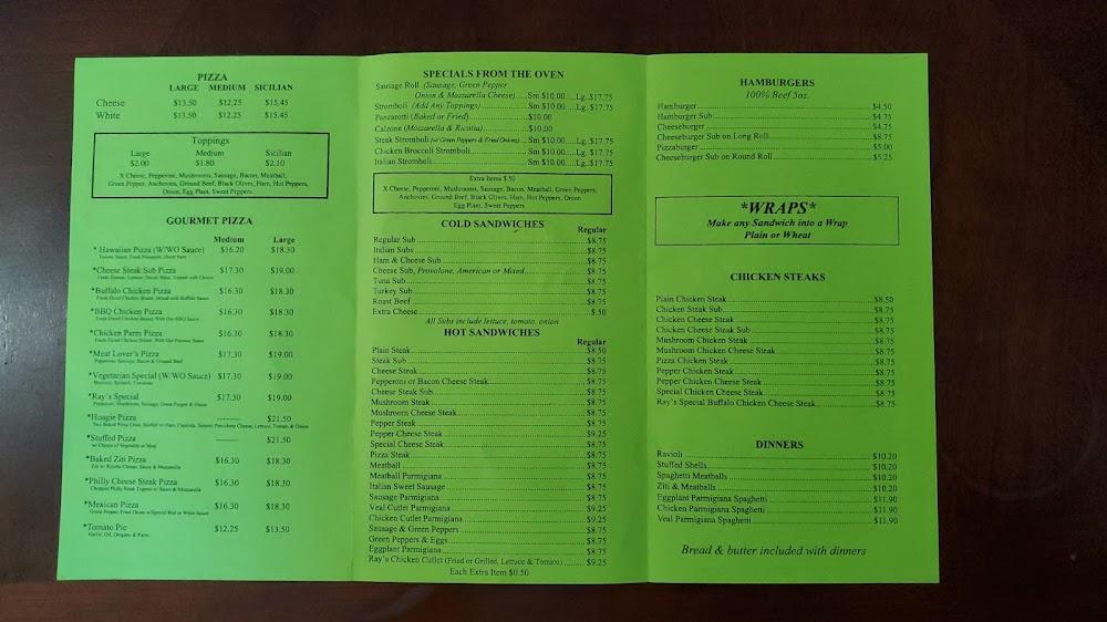 Ray's Pizza Menu image 1